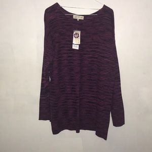 Jones New York Sport Long Sleeve Waffle Knit T